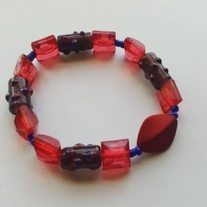 ❤️Girls Red&Blue Acrylic Bracelet💙